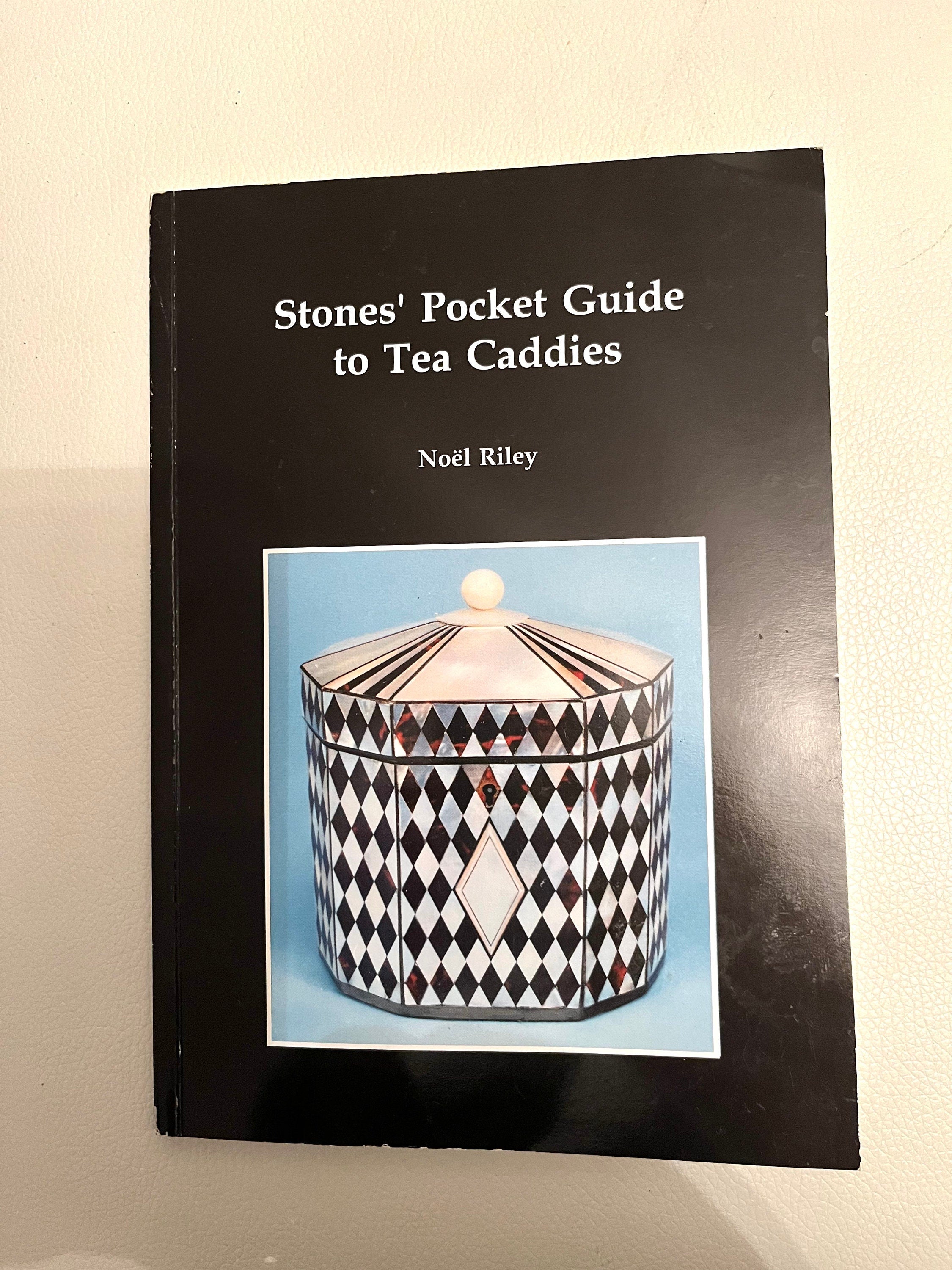 Antique Tea caddies guide book. Noel Riley vintage book with Tony and June Stones tea caddies collection. Collectible gift unisex.