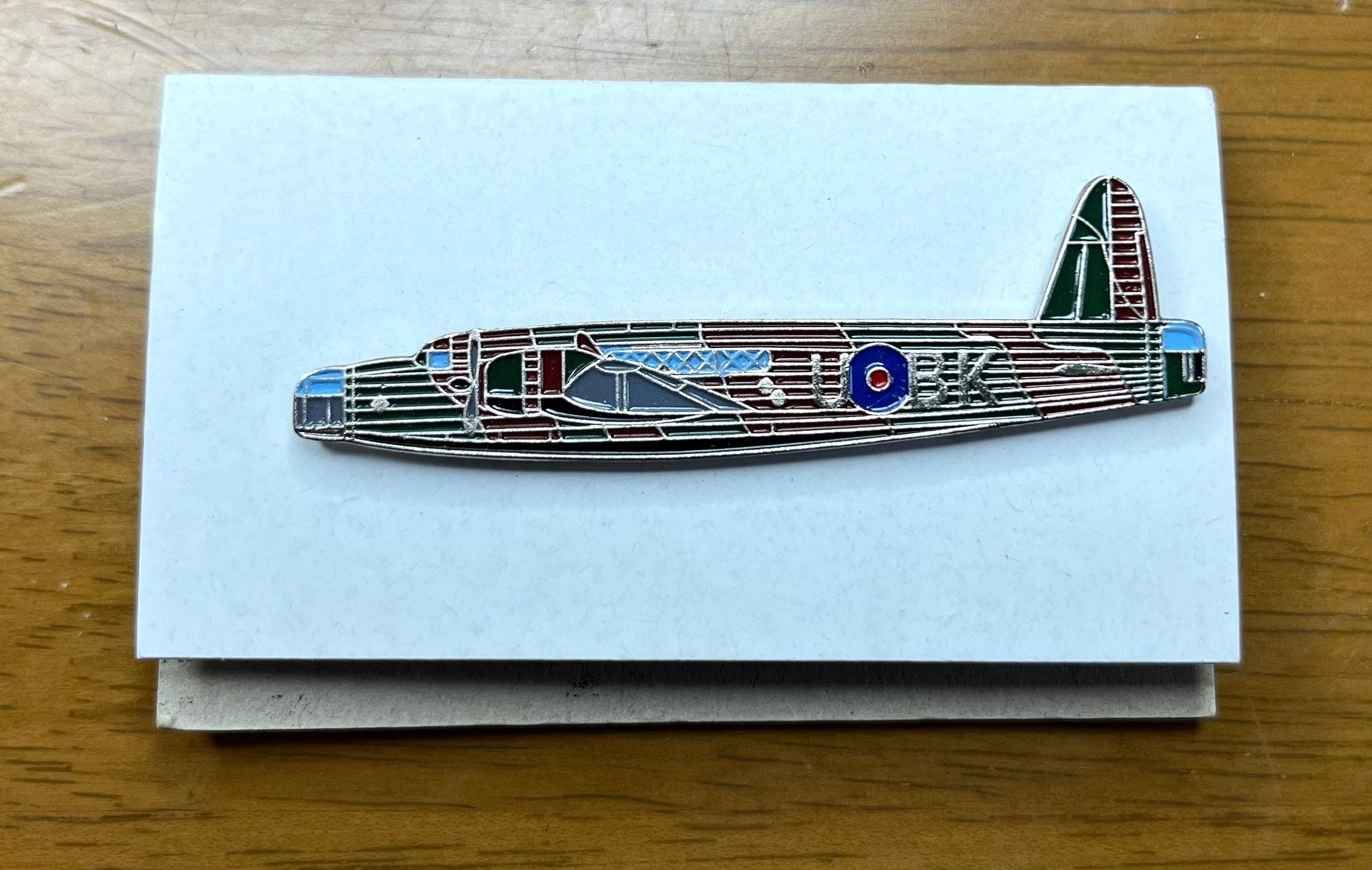 Vintage Vickers Wellington British Aircraft Model Lapel Badge Brooch. Collectible Souvenir. Gift for Him. Military Memorabilia.